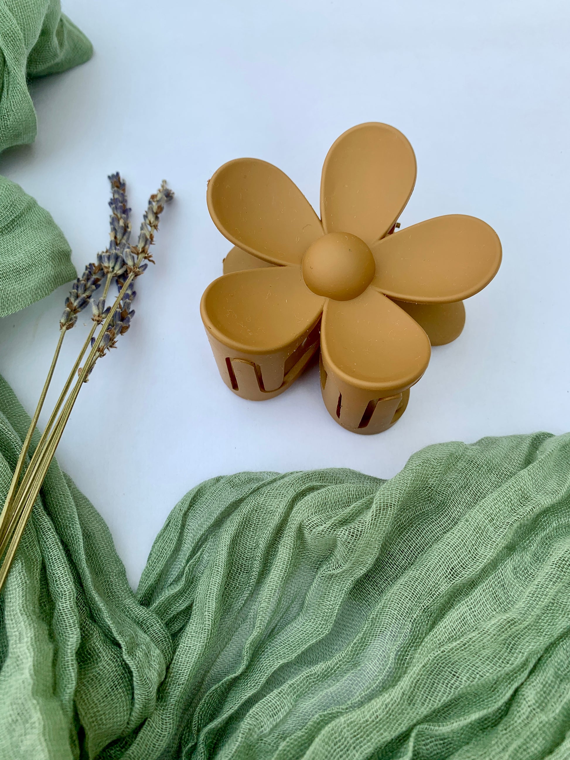 Brown Daisy Hair Clip