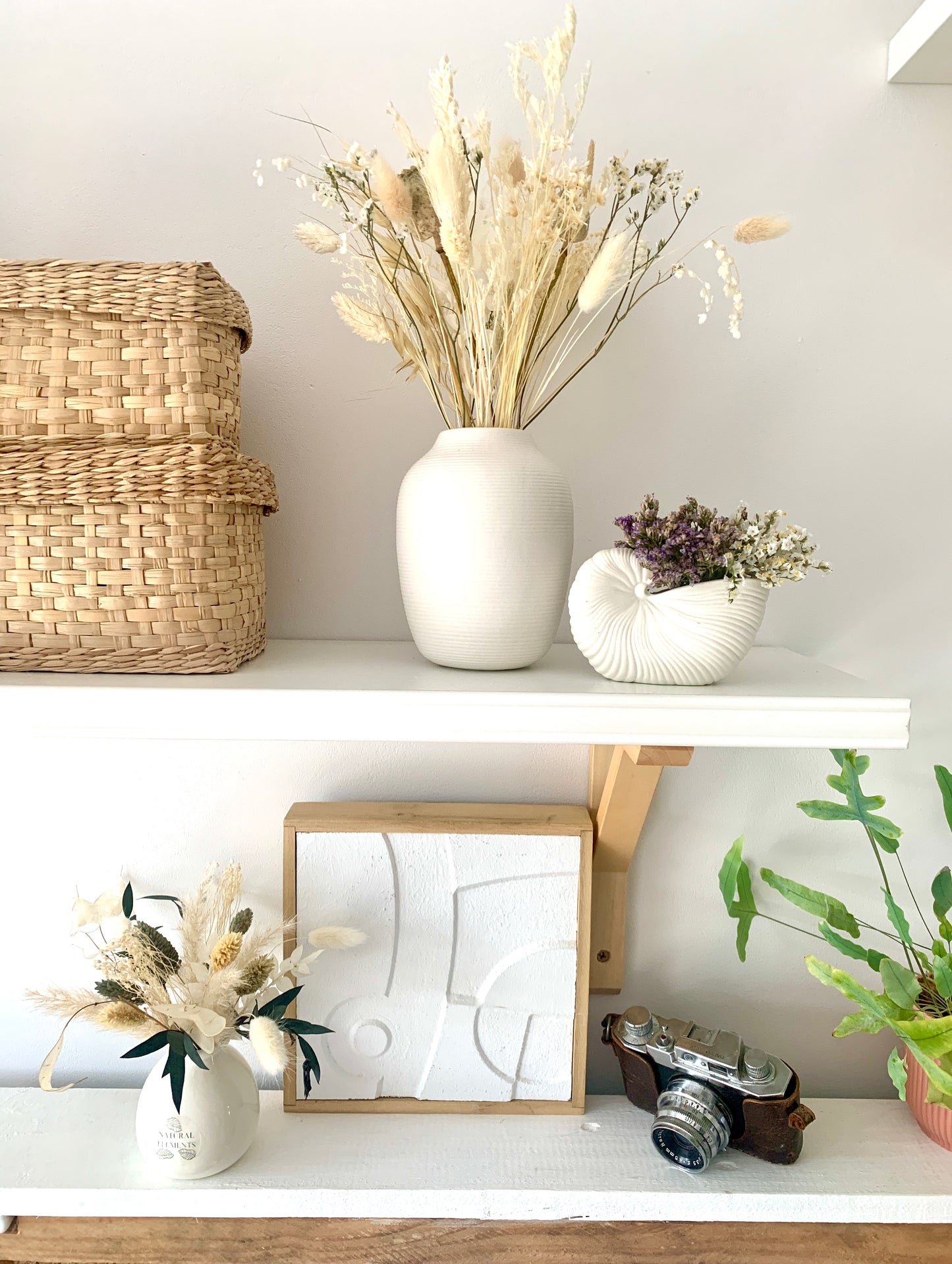 Dried Flower Shell Vase