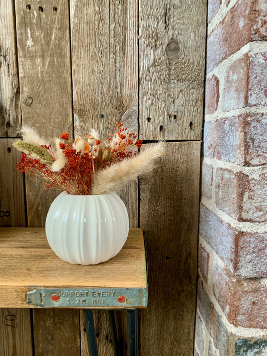 Pumpkin Spice Dried Flower Vase